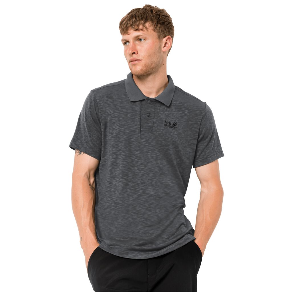 Jack Wolfskin TRAVEL polo ανδρικα γκρι | GR2087152